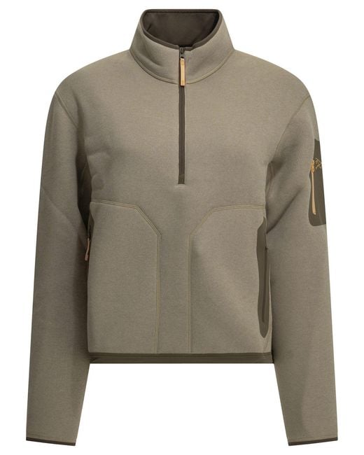 Arc'teryx Green Covert Half-Zip Sweatshirt