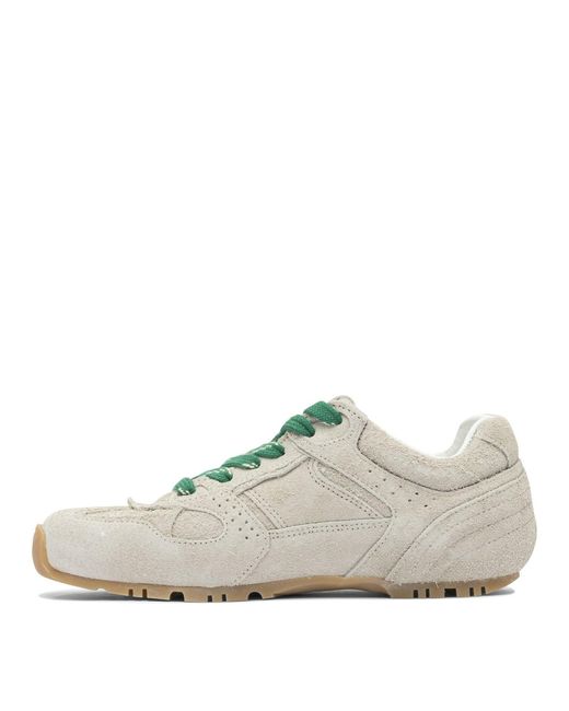 Alohas White Tb.56 Suede Fuzzy Light Leather Sneakers