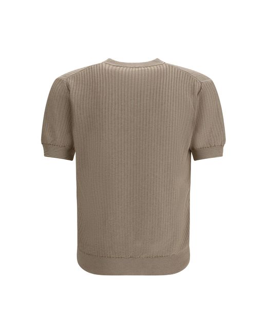 Piacenza Cashmere Gray Sweater Cotton-Silk for men