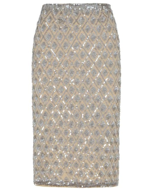 P.A.R.O.S.H. Gray Polyamide Blend Skirt