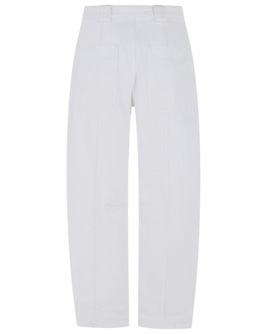Closed White 'Barrel Rhannon' Ivory Denim Jeans