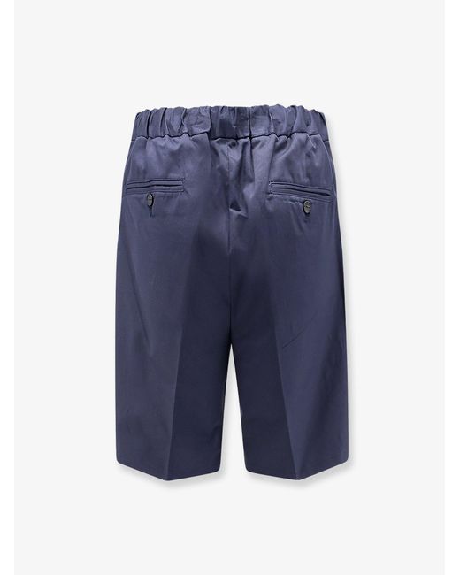 Hevò Blue Torre Lapillo Cotton Shorts for men