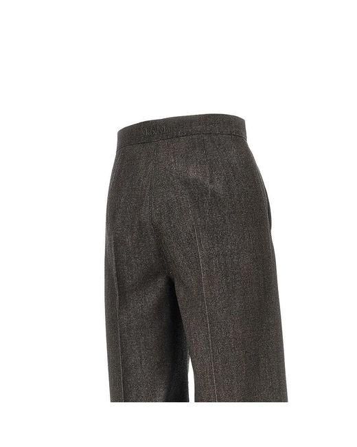 Max Mara Black Denim Effect Wool Pants