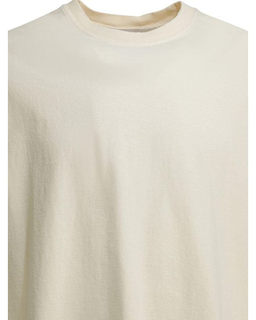 Golden Goose Deluxe Brand White Jersey T-shirt With Reverse Logo for men