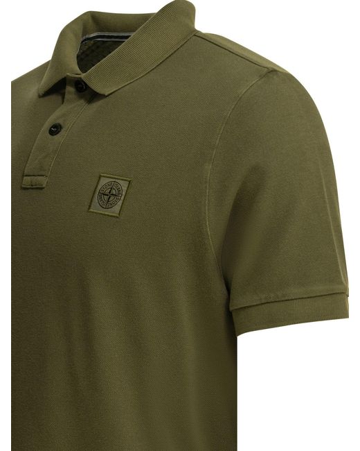 Stone Island Green Polo Shirt for men