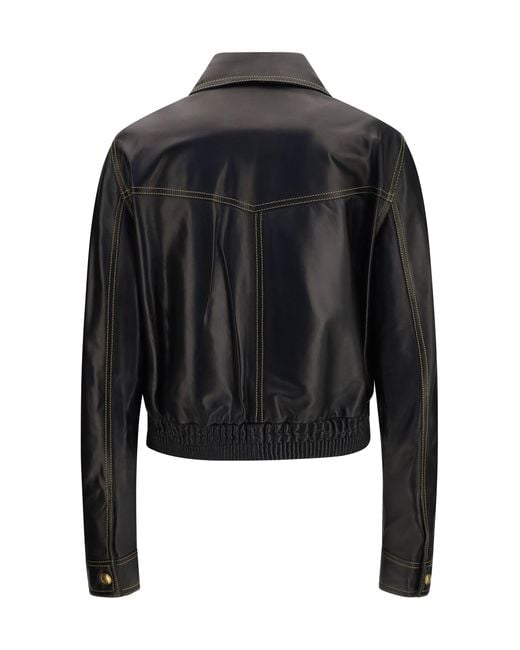 Versace Black Nappa Leather Jacket