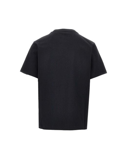 Burberry Black Ekd Embroidery T-Shirt for men