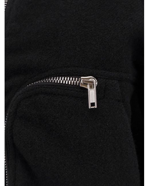 Rick Owens Blue Bauhaus Flight Virgin Wool Bomber for men