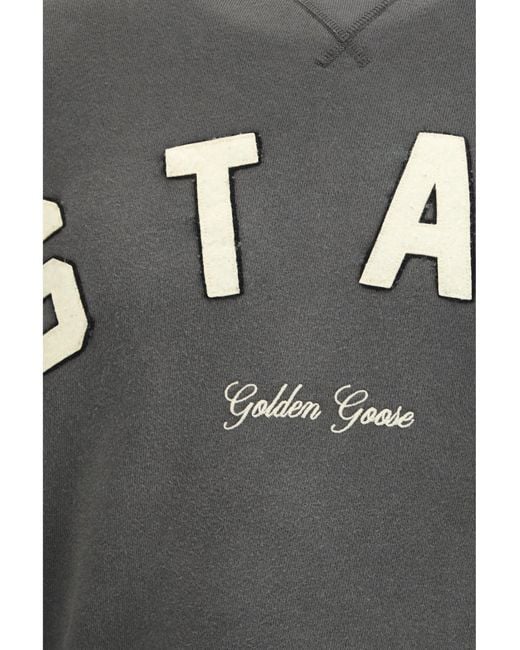 Golden Goose Deluxe Brand Gray Star Embroidered Sweatshirt for men