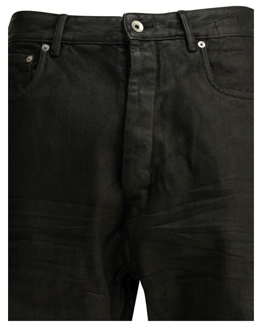 Rick Owens Black "Geth" Wide-Leg Jeans for men