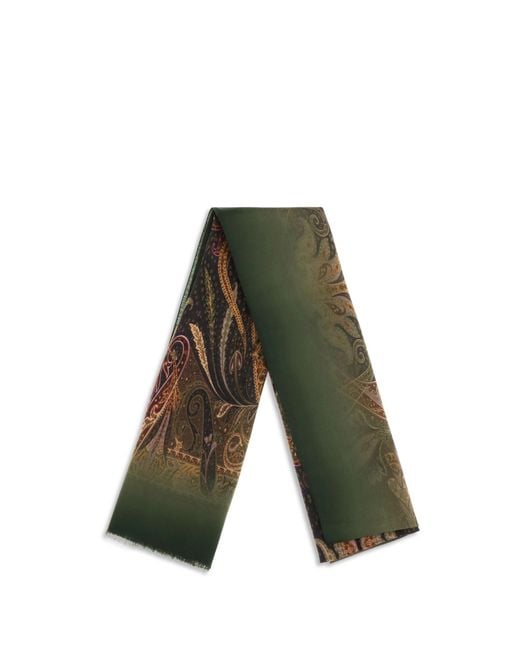 Etro Green Orfeo Modal Scarf for men