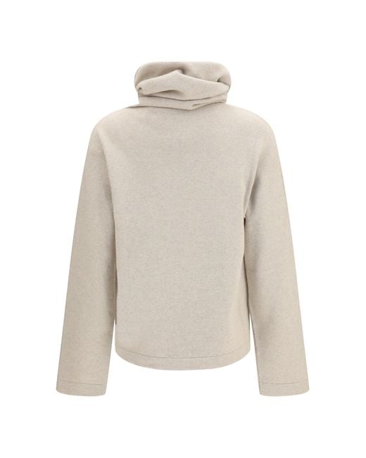 Alaïa White Alaïa High-Neck Jumper