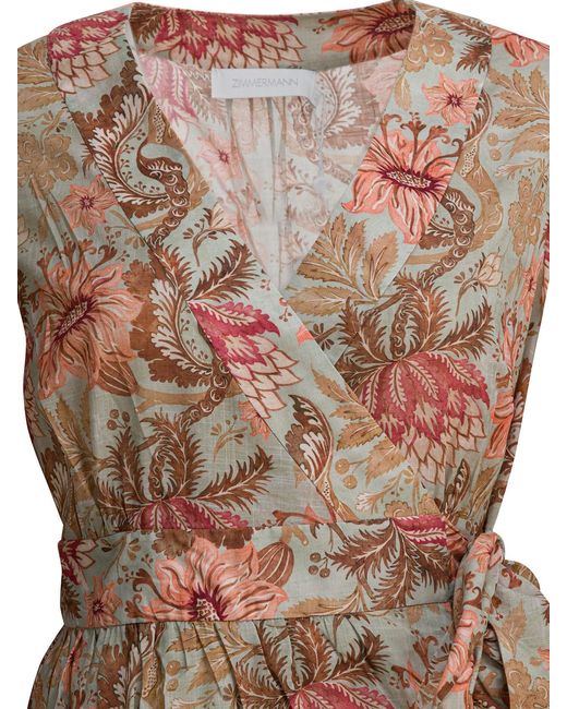 Zimmermann Brown "Daylight" Short Dress