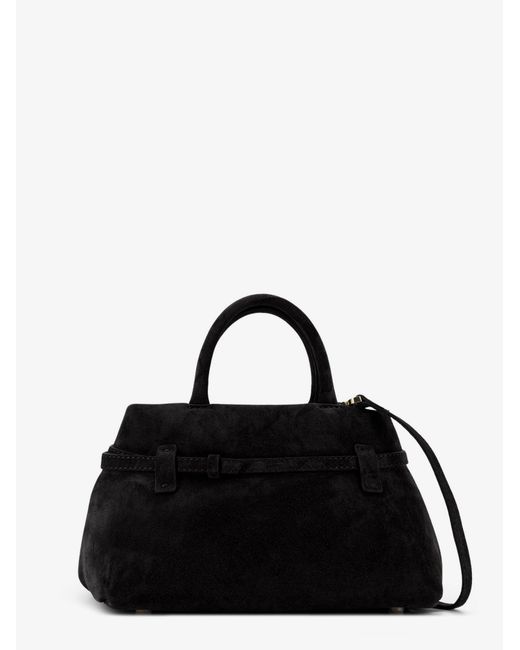 MANU Atelier Black Le Cambon 25 Suede Crossbody Bag