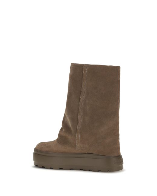 Casadei Brown Double Face Suede High Boots Caribou