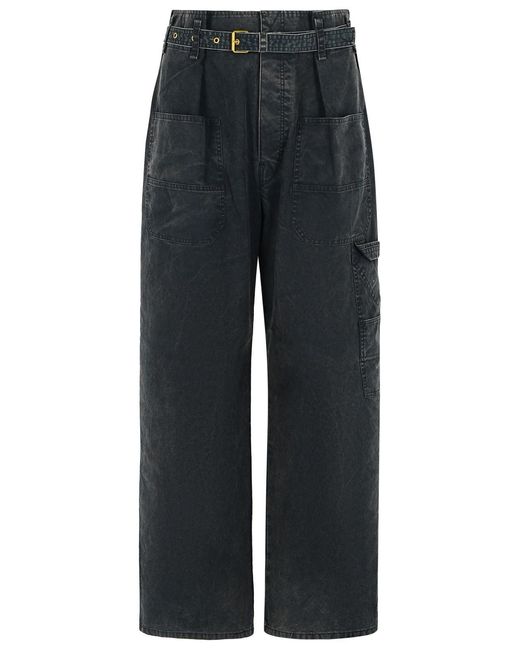Isabel Marant Blue Washed Cotton Trousers