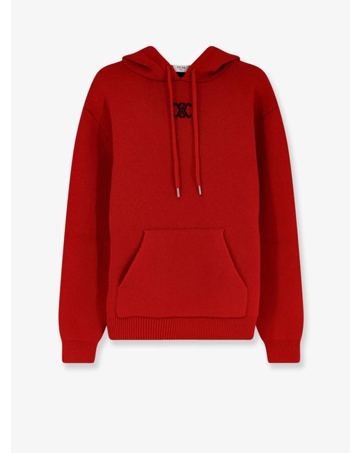 Céline Red Cashmere And Wool Blend Sweatshirt for men