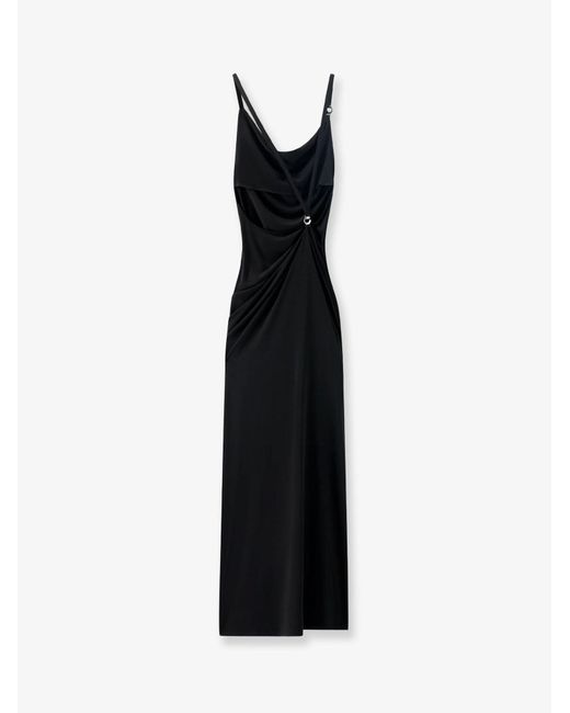 Coperni Black Stretch Fabric Long Dress