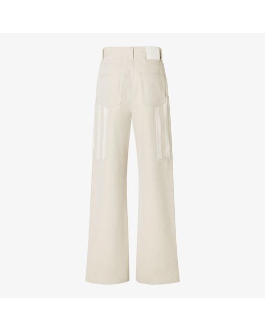 Fendi Natural Wide Leg Jeans