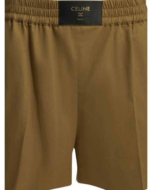 Céline Green Shorts