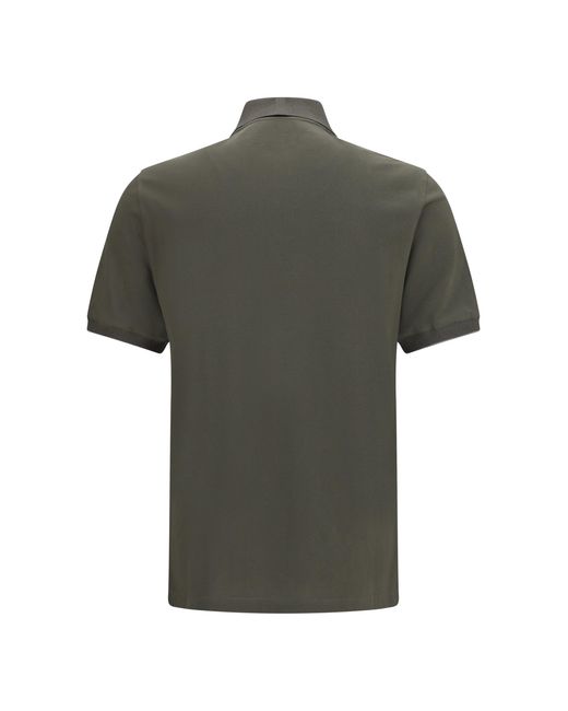 Brunello Cucinelli Green Cotton Polo for men