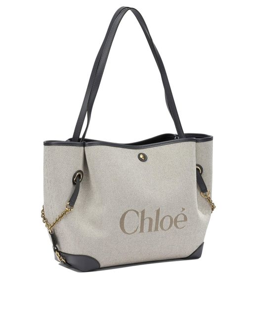 Chloé White "Clover" Large Shoulder Bag