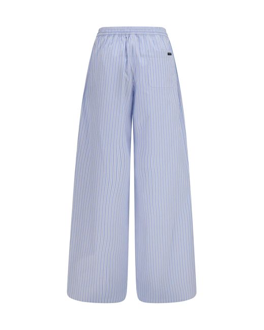 Dolce & Gabbana Blue Dolce & Gabbana Striped Poplin Pants