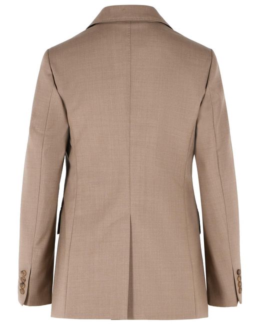 Max Mara Natural 'Circense' Single-Breasted Blazer