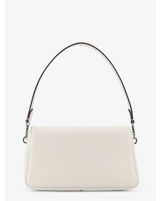 Tory Burch Natural Charlie Leather Shoulder Bag