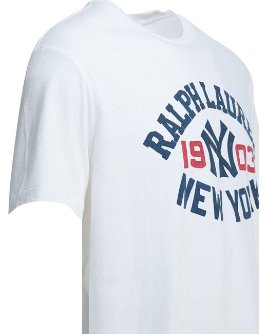 Polo Ralph Lauren White "Polo Raplh Lauren X New York Yankees" Crewneck T-Shirt for men