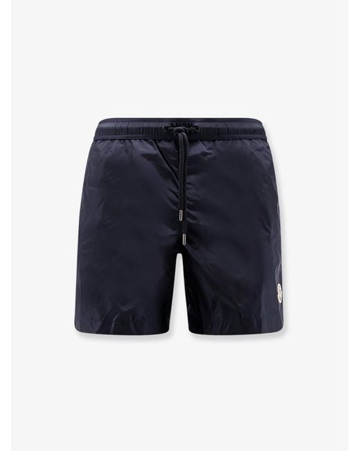 Moncler Blue Nylon Swim Trunks for men