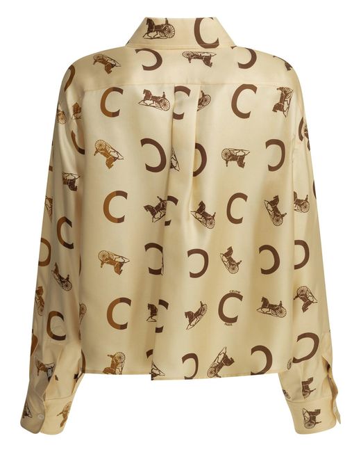 Céline Metallic Silk Shirt