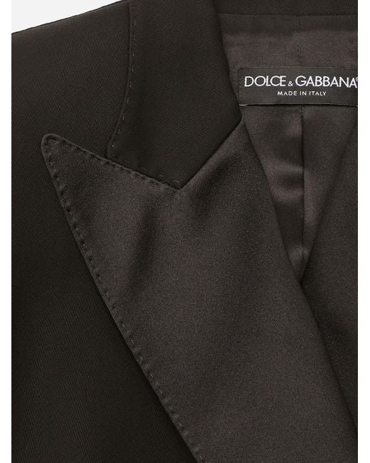 Dolce & Gabbana Black Dolce & Gabbana Tuxedo Virgin Wool And Silk Blazer