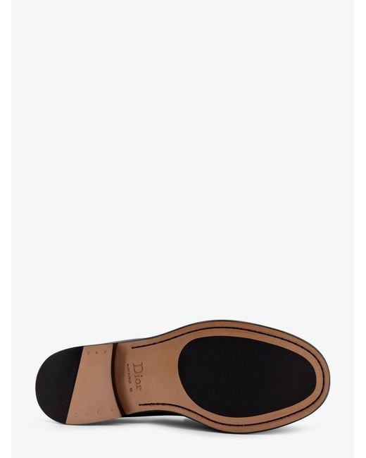 Dior Black Dior Leather Loafers With Dior Oblique Detail for men