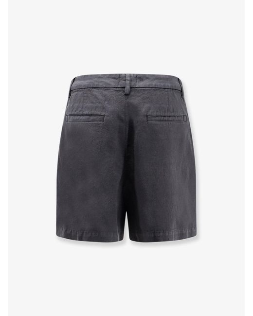 Closed Gray Fevyl Cotton And Linen Blend Shorts