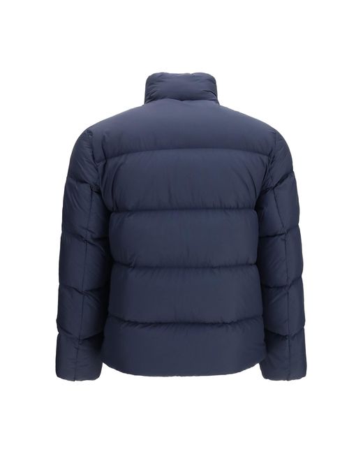 Woolrich Blue Cloud Eagle Padded Jacket Melton for men