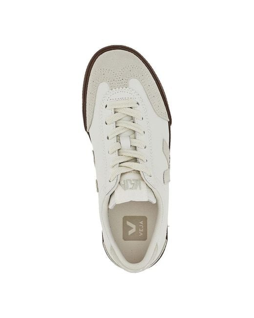 Veja White Leather 'Volley' Sneakers