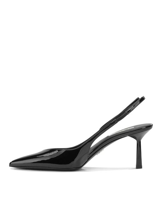 Prada Black Patent Leather Slingback