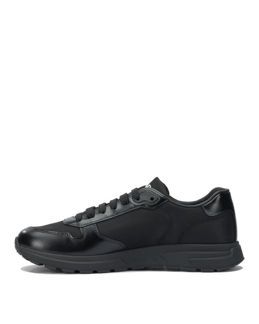 Prada Black Re-Nylon And Leather "Prax 01" Sneakers for men