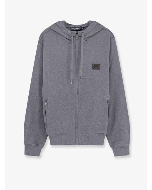 Dolce & Gabbana Gray Cotton Sweatshirt for men