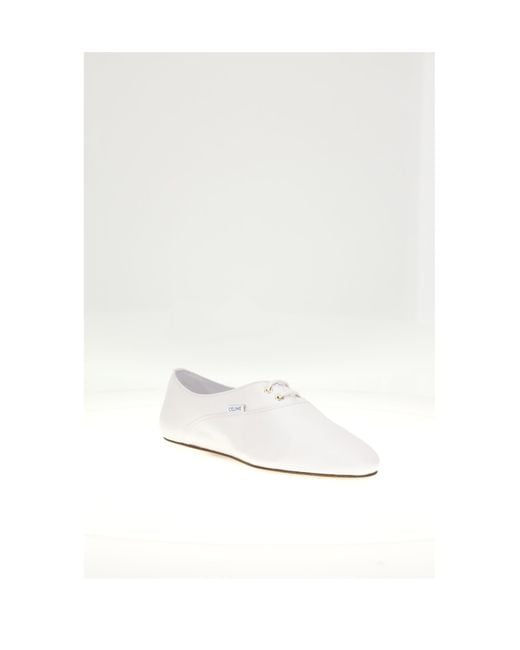 Céline White Lace-Up Shoe 05