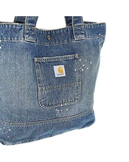 Carhartt Blue Destroy Denim Tote Bag for men