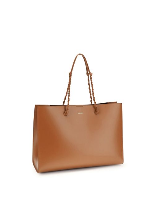 Jil Sander Brown Tangle Tote Bag