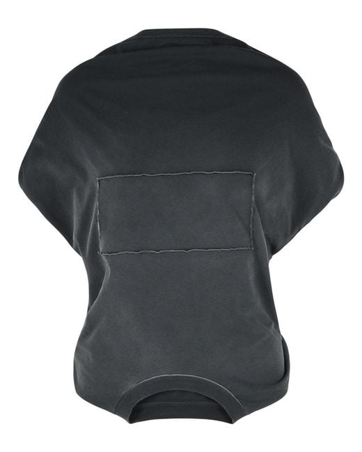 Maison Margiela Black Dark Twisted Upside-Down Cotton Top