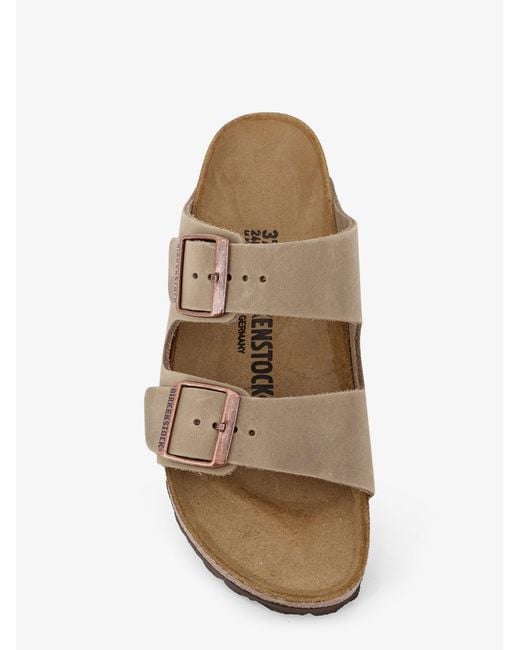 Birkenstock Natural Suede Arizona Sandals