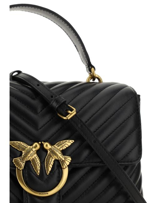 Pinko Black Love Lady Handbag Nero-Antique