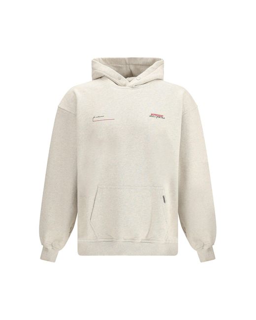 Represent White Cotton Hoodie for men