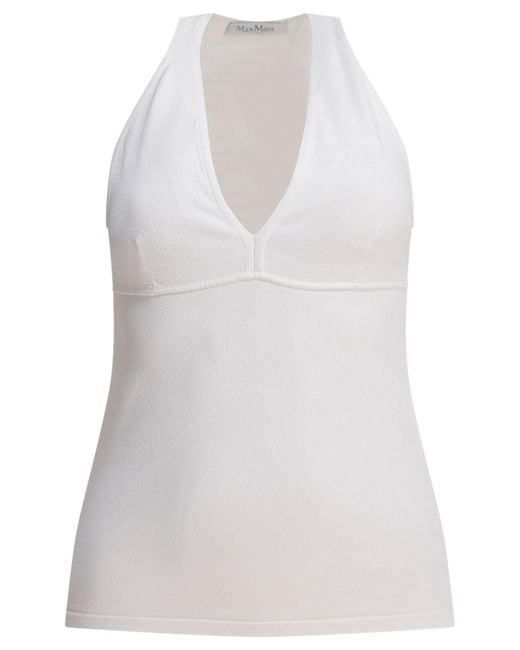 Max Mara White Viscose Top