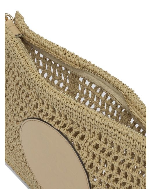 Tory Burch Natural Clutch Bag Paper Straw