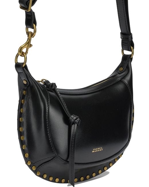 Isabel Marant Black "Oskan Moon" Small Shoulder Bag